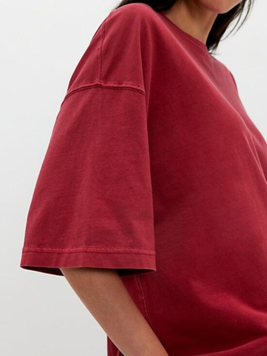 NWT We The Free Perfect Oversized Tee in Retro Red - Size Small - Picture 3 of 12